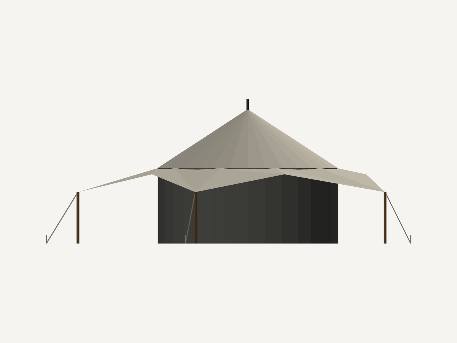 Best Tent for Camping with Dogs – Star Bell Tent (3D Studio Edition)