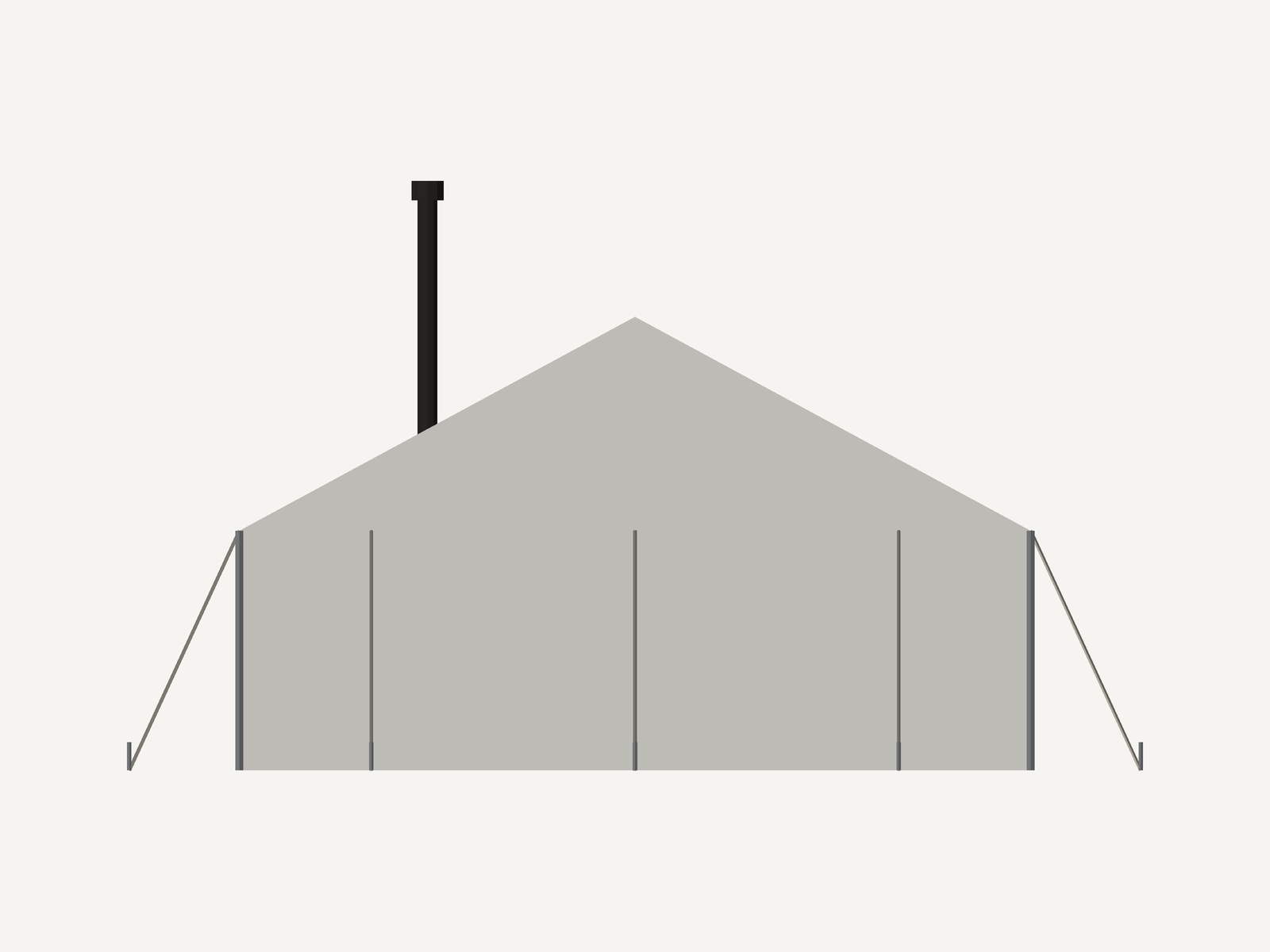 Canvas Wall Tent : High-Quality 20×20 Frame Tents (3D Studio Edition)