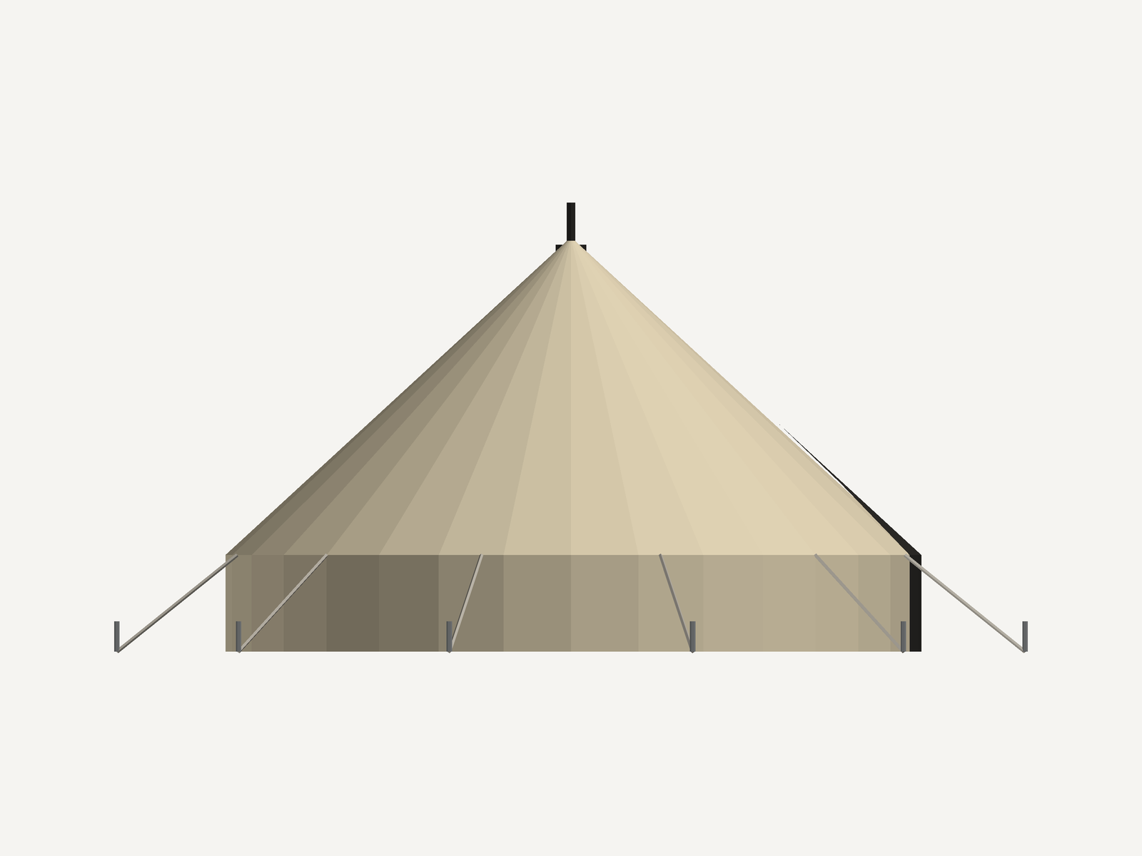5m canvas Bell Tent for Sale (3D Studio Edition) preview 13