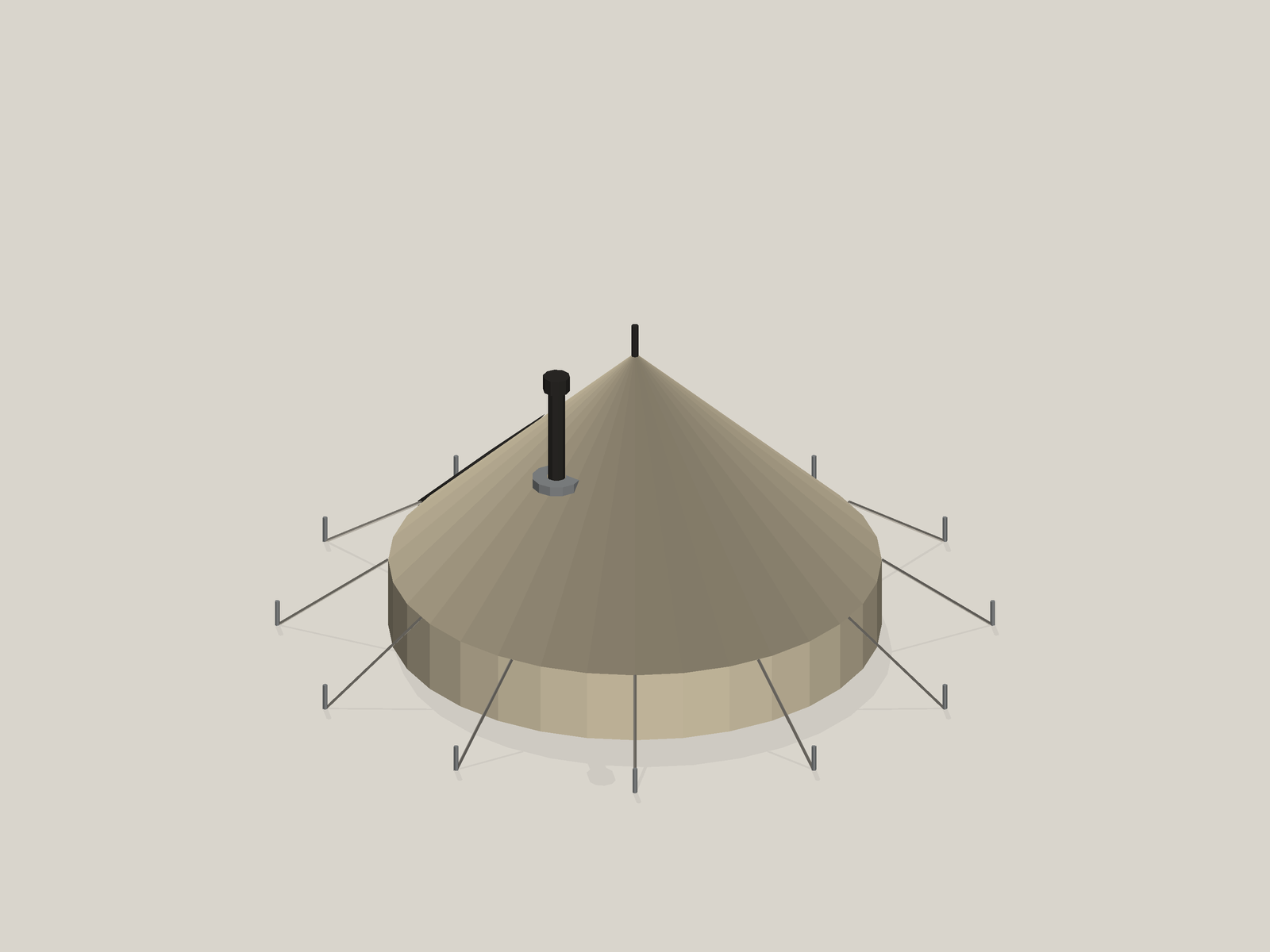 4m Fire Retardant Bell Tent with Stove Hole preview 11