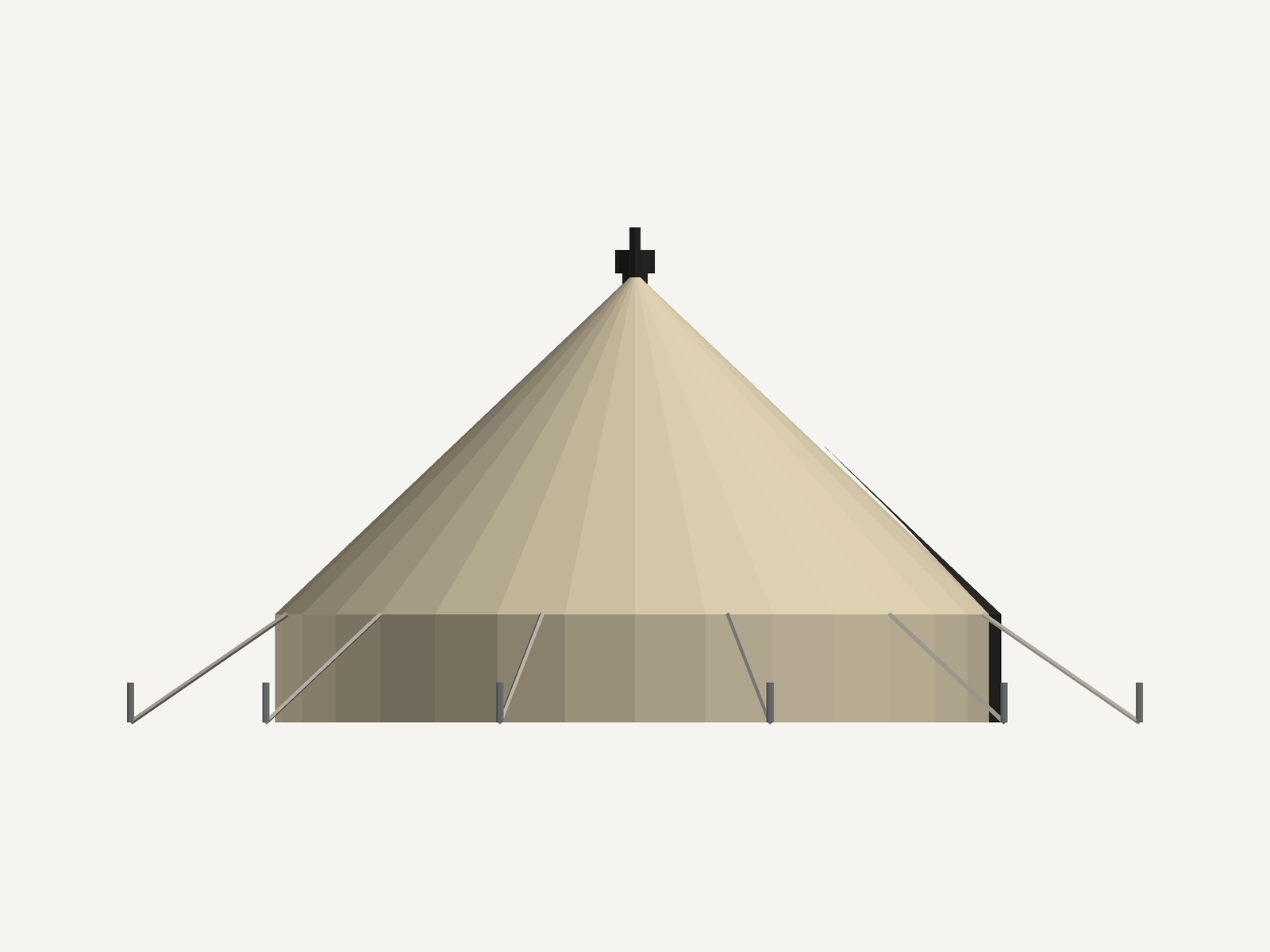 4m Fire Retardant Bell Tent with Stove Hole preview 13