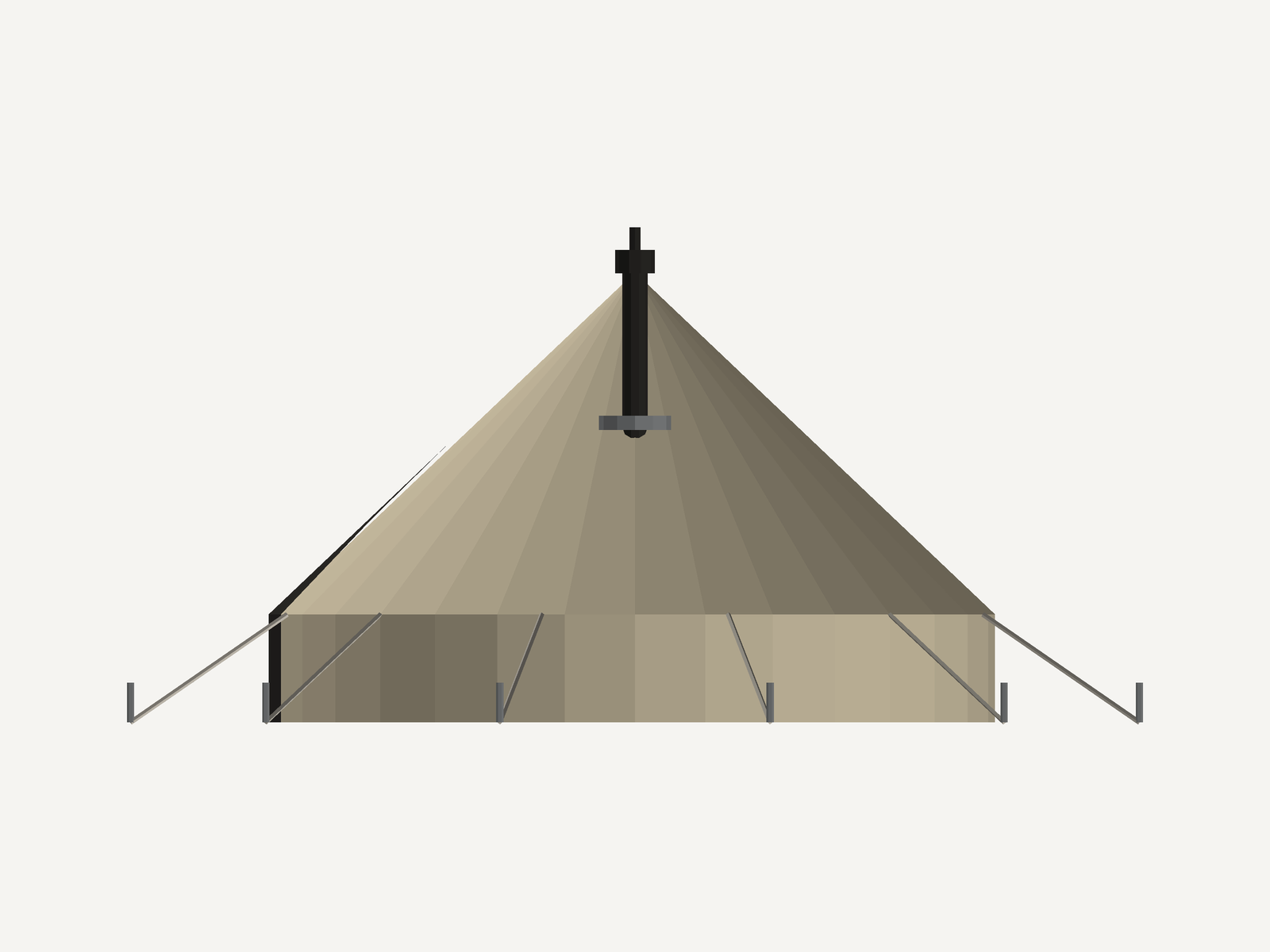 4m Fire Retardant Bell Tent with Stove Hole preview 14