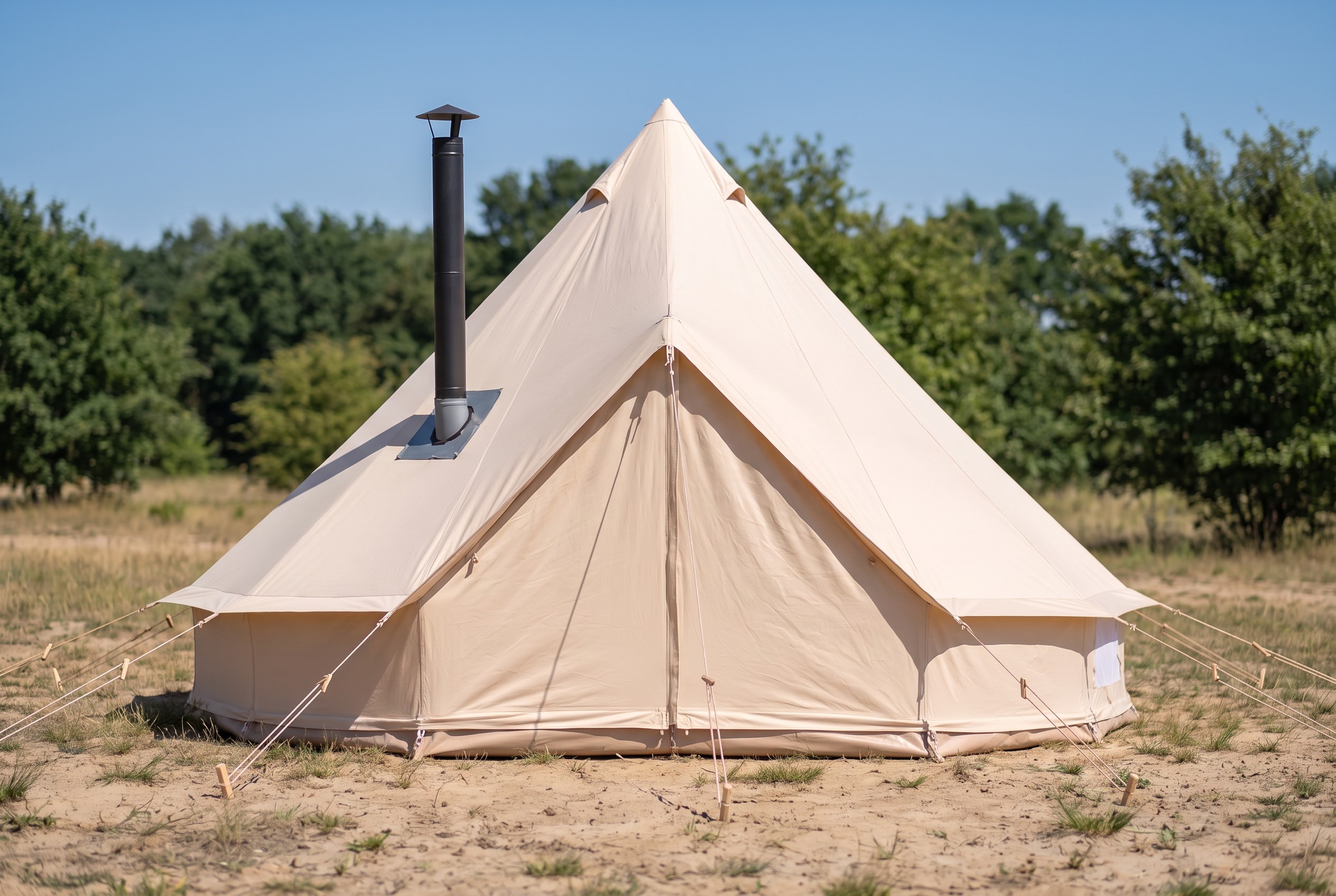 4m Fire Retardant Bell Tent with Stove Hole preview 3