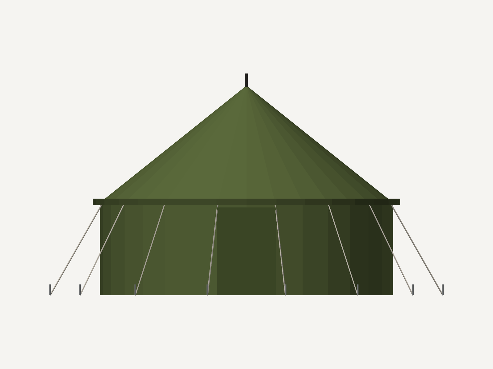 Round Army Tent preview 10