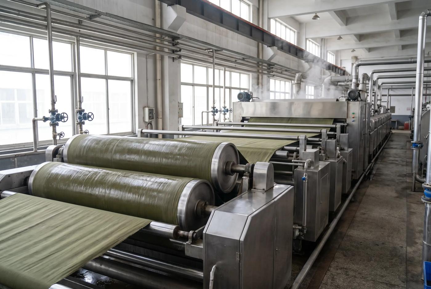 Canvas on the dyeing range