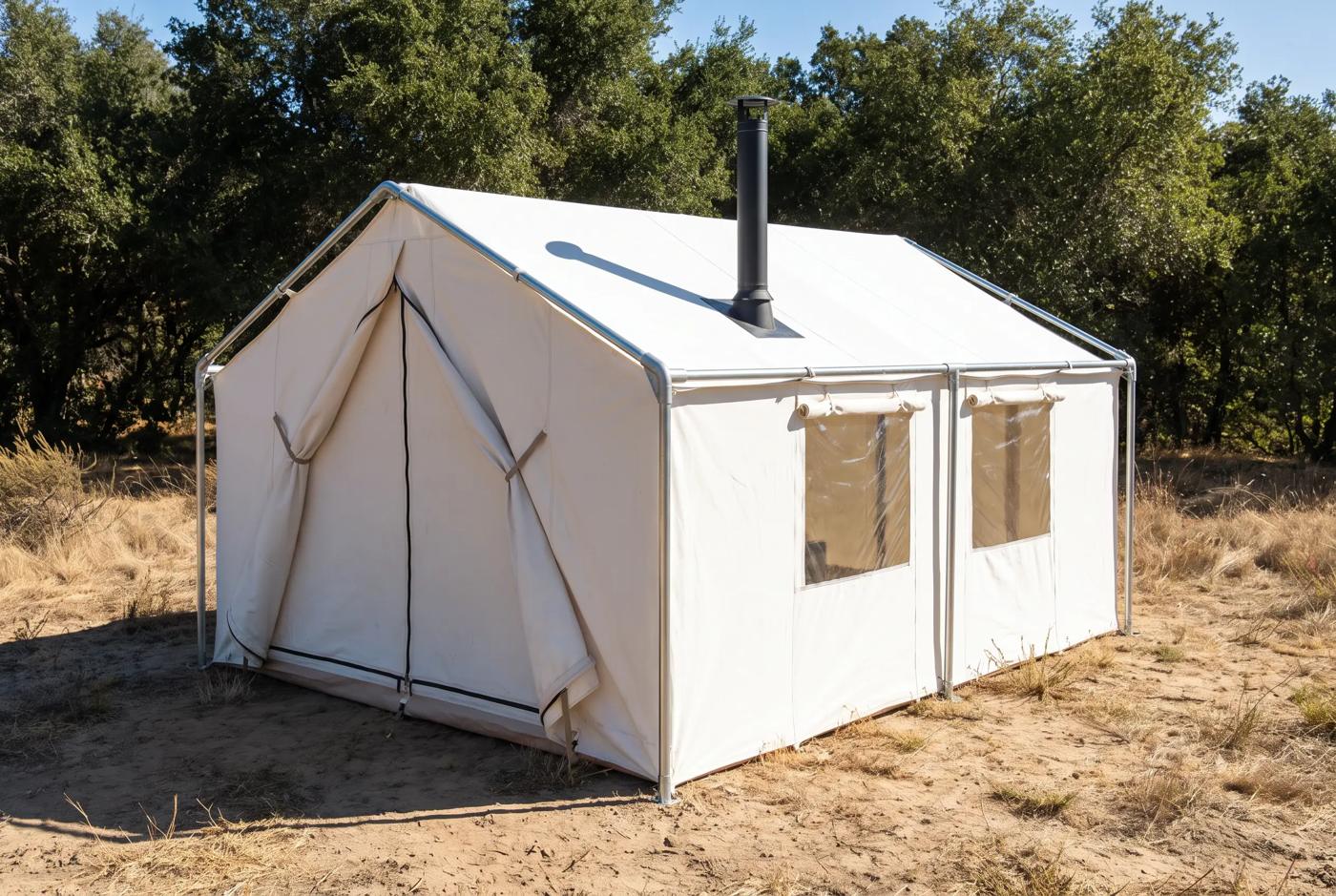 Canvas Wall Tent, 20x20 Frame